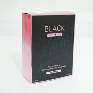 <span class=keywords><strong>Perfume</strong></span> para <span class=keywords><strong>Mujer</strong></span>, Botella Curva Color Verde Azulado, Etiqueta Rosa, Caja Negra, Tapa Texturizada, Boquilla, Atractivo, Aniversario, Tenacidad - Product Image 5