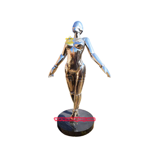 Decoración <span class=keywords><strong>de</strong></span> agua al aire libre moderna, aleteo abstracto en el viento, escultura <span class=keywords><strong>de</strong></span> acero inoxidable, estatuas <span class=keywords><strong>de</strong></span> mujer o <span class=keywords><strong>Dama</strong></span> - Product Image 3