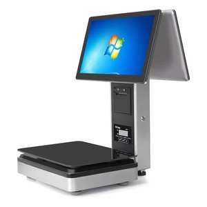 Doble pantalla táctil de 15,6 pulgadas, báscula AI POS, caja registradora inteligente POS, báscula de pesaje con impresora térmica de 58mm <span class=keywords><strong>para</strong></span> verduras al por menor - Product Image 4