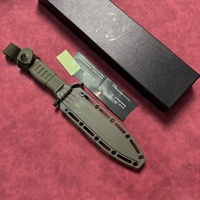 Couteau EDC professionnel à lame fixe en acier CPM-3V de haute qualité et durable, manche ABS+caoutchouc, gaine OEM personnalisable, qualité industrielle WB