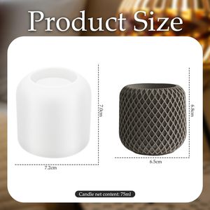 MUYULINS and Candle Holder Cake <b>Tool</b> <b>Silicone</b> Concrete Mold, Storage Jar Cylinder Vase Casting Mold - Product Image 4