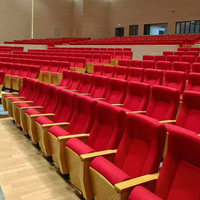 Sillas Plegables para Teatro, Auditorio, Iglesia, con Mesa y Tablero de Escritura, Precio de Fábrica al por Mayor, Asientos Metálicos para Aula, Eléctricos