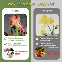 Fleurs artificielles en soie irisées, faites à la main, de qualité supérieure, pour la décoration de la maison, des hôtels, des mariages, des remises de diplômes, de la fête des mères et de Pâques