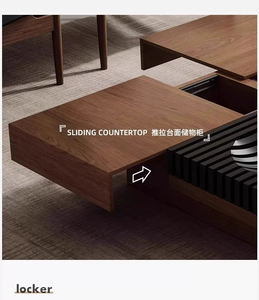 Mesa de Centro Moderna de Lujo 2025, Cuadrada, de Madera Sólida, Estilo Italiano, para Sala de Estar - Product Image 6