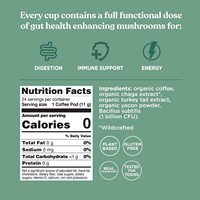 Suplemento de Café en Polvo con Extracto de Hongo Chaga Orgánico de Marca Privada OEM, Contiene Probióticos, Beneficioso para la Salud Intestinal