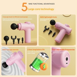 <span class=keywords><strong>Pistola</strong></span> <span class=keywords><strong>de</strong></span> <span class=keywords><strong>Masaje</strong></span> Muscular Mini Fascia CYANMED, Recargable, Portátil, <span class=keywords><strong>de</strong></span> Impacto, para Cuerpo Completo, 4 Cabezales <span class=keywords><strong>de</strong></span> <span class=keywords><strong>Masaje</strong></span>, Motor con Escobillas, USB Tipo-C, 6 Velocidades - Product Image 4