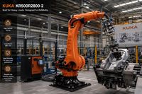 Robot industriel KUKA KR500 R2800-2 à 6 axes, charge utile de 500 kg, portée de 2800 mm pour la manutention de matériaux lourds et la palettisation