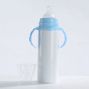 White Sublimation Transfer 8oz 240ml Baby Toddler Vacuum Insulated Double Walled Stainless Steel <b>Sippy</b> <b>Cup</b> Business Gifts - Product Image 2
