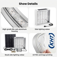 Enseigne commerciale LED solaire personnalisée, extérieure, étanche IP65, boîte lumineuse 3D illuminée, 30W, 3000 lumens, enseigne de logo en relief, magasin, OEM