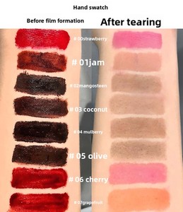 Teinture à lèvres longue tenue waterproof, anti-bavures, sans cruauté animale, à haute pigmentation, végane, effet mat, peel-off, huile à lèvres, marque privée - Product Image 5