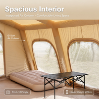 Tente Gonflable Quatre Saisons en Oxford 420D à Double Porte pour Camping Familial AB, Imperméable, Coupe-Vent et Portable - Offre Spéciale
