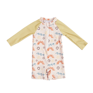 Traje de Baño de Manga Larga con Protección Solar UPF 50+ para Niños y Niñas, Ropa de Playa - Product Image 1