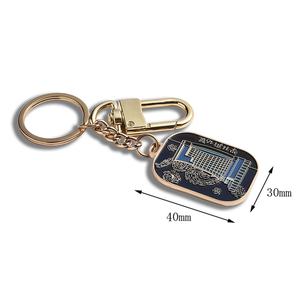 Promotional Items Rectangle Gold Soft Enamel Metal Souvenir Gift Bag <b>Key</b> <b>Chain</b> - Product Image 3