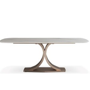 Luxury Rectangle Marble Top <strong>Dining</strong> <strong>Table</strong> <strong>Sets</strong> Modern Gold Stainless Steel <strong>Table</strong> With Chairs For Home <strong>Dining</strong> Room <strong>Set</strong> Of 6 Seats