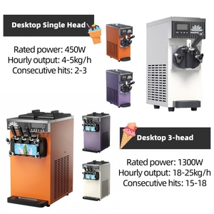 เครื่องทำไอศกรีมแบบตั้งโต๊ะ <span class=keywords><strong>3</strong></span> รสชาติ พร้อมที่วางโคน สำหรับใช้งานเชิงพาณิชย์ - Product Image 5