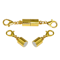 Fermoirs magnétiques en alliage or et argent pour colliers et bracelets, fermoirs à ressort, connecteurs mousquetons