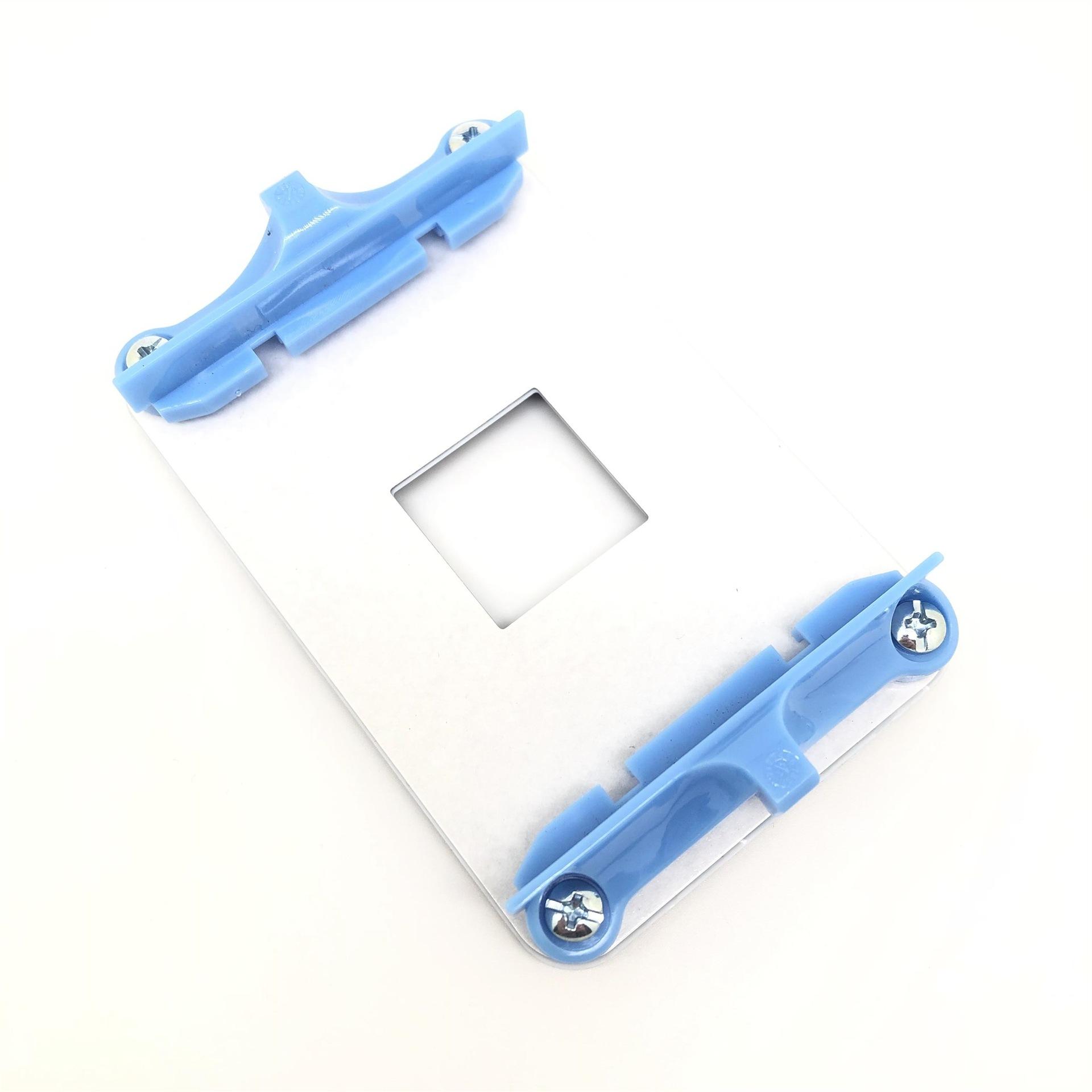 Soporte plano posterior de acero cuadrado AM5 azul