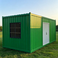 Maisons conteneurs modulaires personnalisées de 20 et 40 pieds avec panneaux sandwich, design en verre, 2-3 chambres avec salle de bain, pour bureau ou magasin
