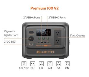 BLUETTI Lifepo4 Power Station 1000 Watt 1800W <b>Solar</b> Charging Portable Battery <b>Generator</b> for Camping Outdoor Emergency Backup - Product Image 3