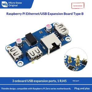 Weixue Raspberry Pi 4ª Generación, Placa de Expansión USB Hub Ethernet de 100 Mbps, HAT USB2.0 RJ45 Compatible con la Serie <span class=keywords><strong>Zero</strong></span> - Product Image 2