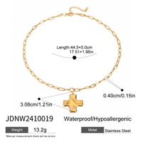 Collier pendentif croix minimaliste de luxe léger européen haut de gamme Gaovo, en acier inoxydable martelé, bijou de niche, cadeau