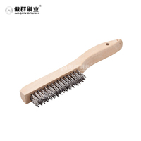 Longue brosse en bois à poils métalliques brosse métallique Innerbox Design brosse métallique à main en acier inoxydable