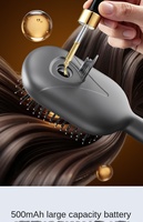 Peigne de massage du cuir chevelu professionnel à pulvérisation, 3 modes de fonctionnement, lumière rouge, vibration, ions négatifs, appareil de soin des cheveux, logo personnalisé
