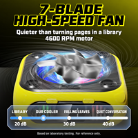 LeiZun LZ-F40 refroidisseur magnétique compact pour mobile, ventilateur 7 pales, 3 modes, 15W max, style mecha jaune pour gamers