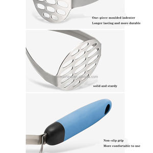 Triturador de patatas de acero inoxidable multifuncional antiadherente triturador de aguacate prensador de patatas para frijoles coliflores patatas frutas - Product Image 4