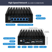 Dispositivo de Firewall CWWK F7 OPNsense N150 N100 N305 N355 6x i226V 2.5GbE LAN DDR5 RAM 2x NVMe SSD Router Firewall Pfsense Mini PC