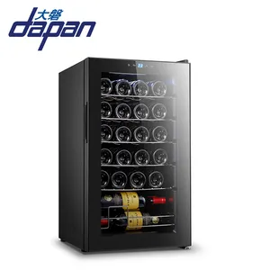 Réfrigérateur à vin électrique avec 24 bouteilles, modèle OEM, réfrigérateur à vin avec porte simple en verre
