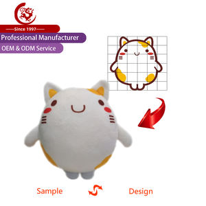 Niedliches Weiß-Orange Geflecktes Katzen-Plüschtier - Superweiches Plüsch-Kawaii-Cartoon-Stofftier mit ODM-Service, 10-30cm Höhe - Product Image 1