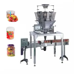 Gummies candy/gummy sugar counting packing machine for cans/jars/bottle filling packaging