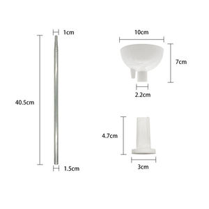 Perle Colorée Feuille Chrome Métallique Porte-<span class=keywords><strong>Ballon</strong></span> Support Colonne Bouquet Arc Kit Ensemble Min 40cm Stable Télescopique Partie Déco - Product Image 3