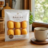 Sachet refermable personnalisé avec fenêtre transparente, en plastique alimentaire, pour beurre, biscuits et snacks