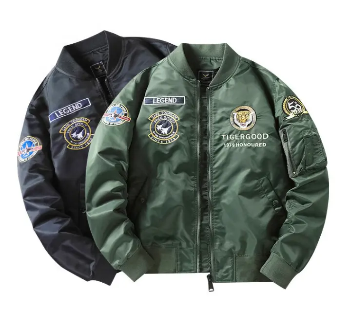 Custom 45P vintage outwear Pilot jacket embroidered MA2 Bomber Jacket Nylon Slim Fit flight jacket