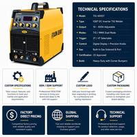 Nuevo Soldador TIG Rilon TIG 400GT 400A IGBT DC Inverter con Arranque HF, Pantalla Digital, Control de Fuerza de Arco, Portátil para Acero Inoxidable MMA