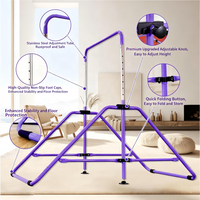 Équipement de gymnastique pliable, réglable et facile à assembler pour enfants, adapté à l'entraînement en intérieur et en extérieur, barre de gymnastique