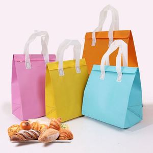 Insulated Take Out Bag Bulk Thermal Insulation Take Away Bags Disposable Grocery Fresh Delivery Non-woven Black Cooler Lunch Bag - Product Image 2