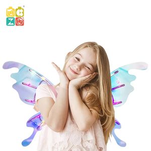 ปีกผีเสื้ออเมซอนแบบขยับได้ปีกผีเสื้อสำหรับงานปาร์ตี้ของเล่นเด็กผู้หญิงชุดเดรสปีกผีเสื้อไฟ LED - Product Image 4