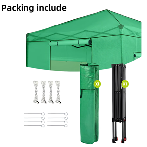 Grande serre pliable avec couverture en PE résistante aux UV, cadre métallique pliable, porte à fermeture éclair et fenêtres enroulables pour <span class=keywords><strong>le</strong></span> jardinage - Product Image 5