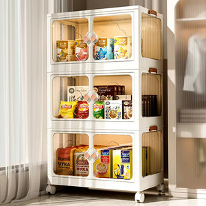 Armario de almacenamiento de ropa de gran capacidad, organizador para dormitorio, sala de estar, cocina, caja de almacenamiento de plástico plegable multifunción - Product Image 3