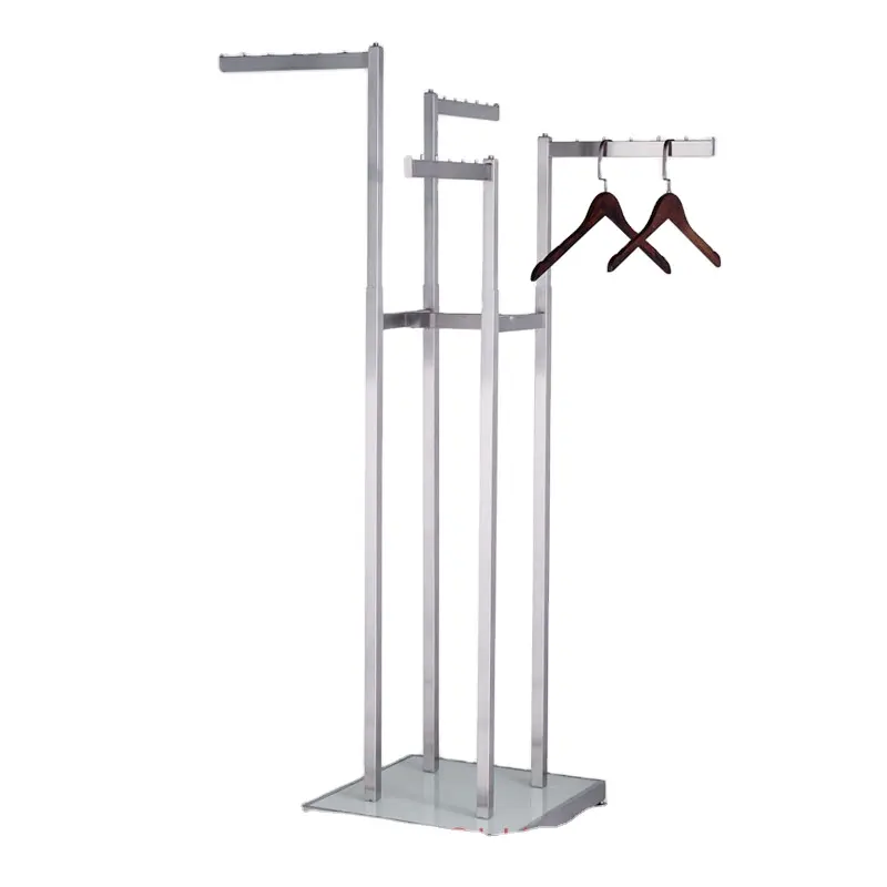 4 Way kleidung display rack für moderne shop display