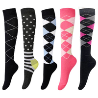 Chaussettes d'équitation respirantes haute performance avec logo personnalisé, unisexes, hauteur genou