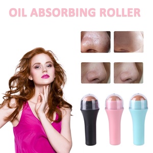 Rouleau absorbant d'huile du visage, 2 pièces en <span class=keywords><strong>pierre</strong></span> <span class=keywords><strong>volcanique</strong></span>, dissolvant des imperfections, pour la zone T, rouleau de bâton de roulement, boule d'été brillant - Product Image 6