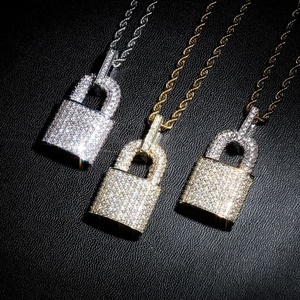 Kalung pria liontin kunci rantai tali <span class=keywords><strong>24</strong></span> "Perhiasan Pria Cz zirkonia kubik batu mikro kualitas tinggi - Product Image 2