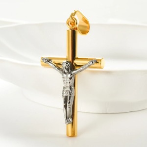 Collar con Colgante de Cruz de Jesús en Acero Inoxidable, para Hombre y Mujer, Estilo Hip Hop, Católico, Religioso, Amuleto de Oración, Cadena, Joyería - Product Image 3