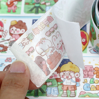 Motif personnalisé professionnel Washi Tape fabricant papeterie dessin animé autocollant décoratif pour étudiant