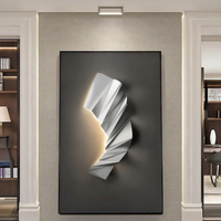 Vente en gros directe usine, personnalisable, Tableau mural abstrait géométrique moderne glamour en alliage d'aluminium fait main multifonctionnel