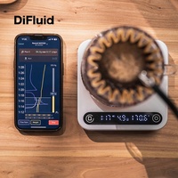 DiFluid BCS Hochpräzise CoffeeOS Datensynchronisation Smart-Training- und Lehr-Extract-TDS-Refraktometer Ti Smart Brewing Scale Combo